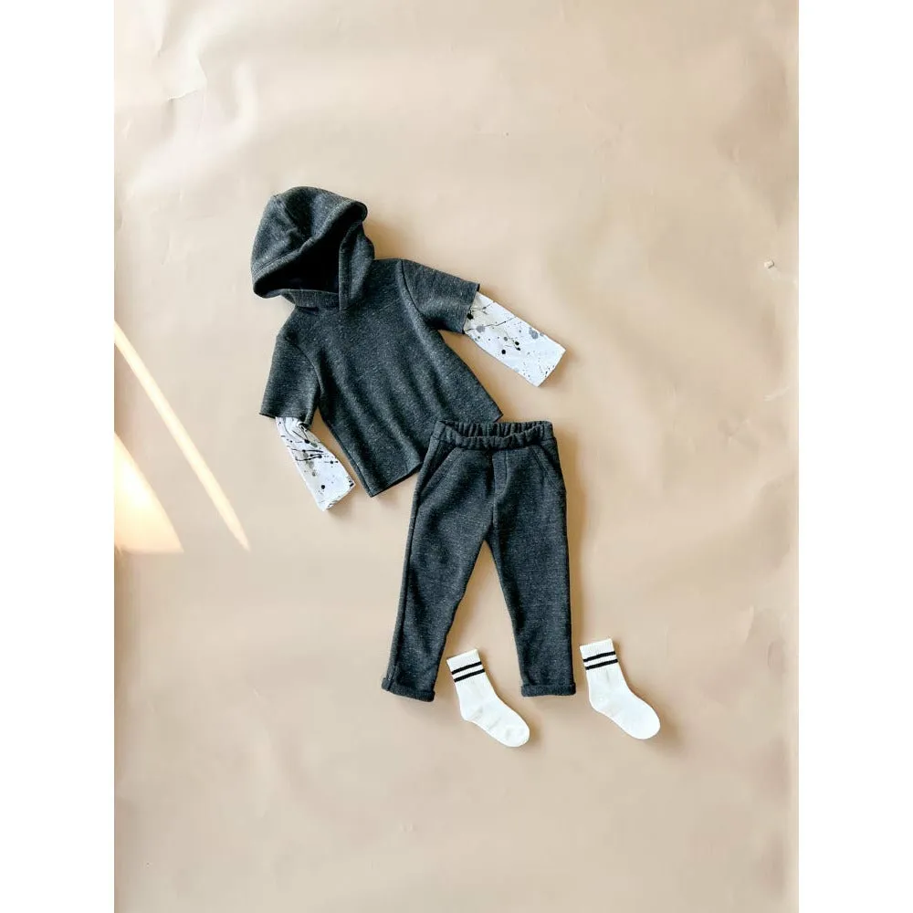 Lebron-Splatter Hoodie | Charcoal