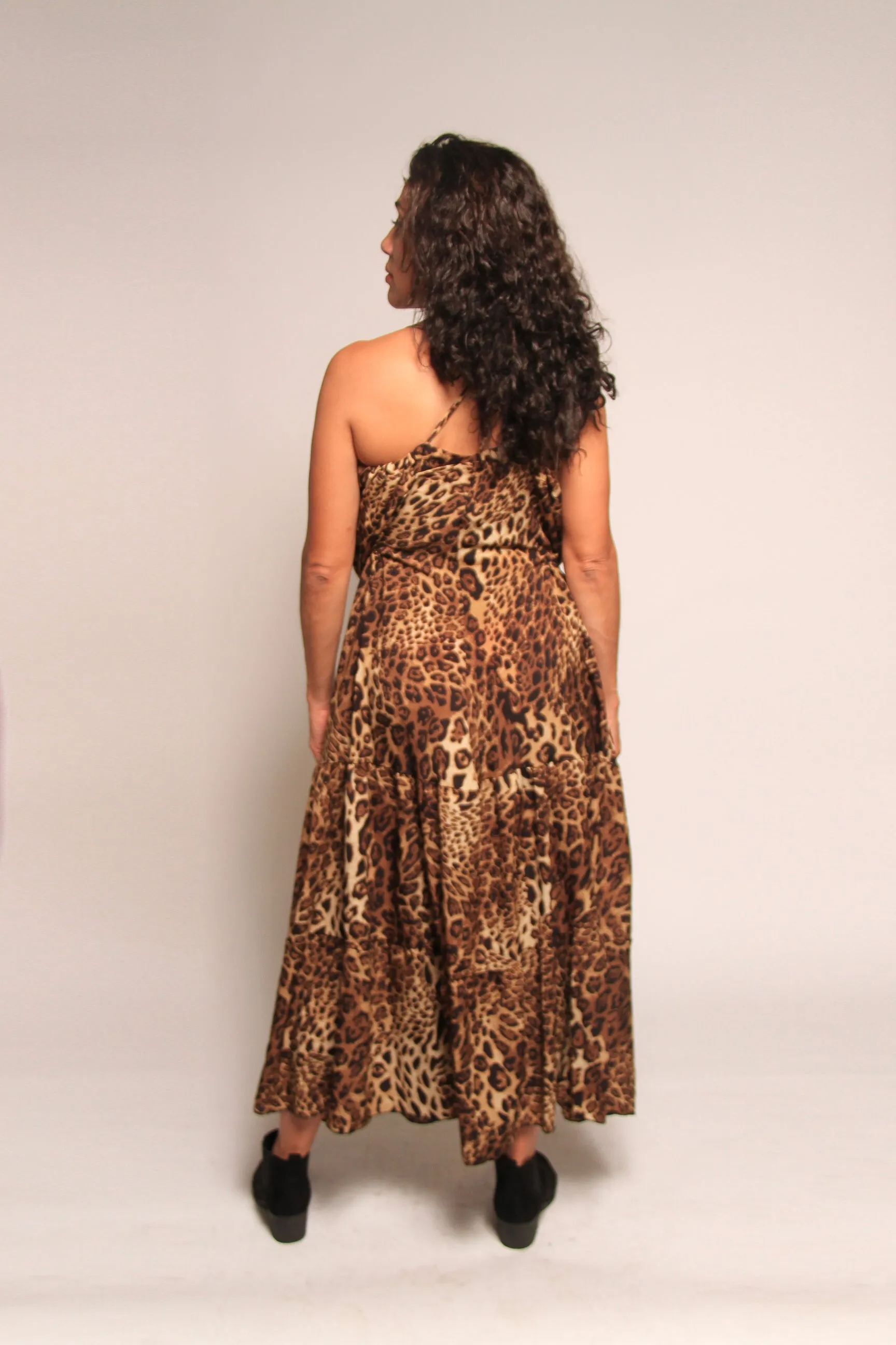 Leopard Printed Maxi Dress