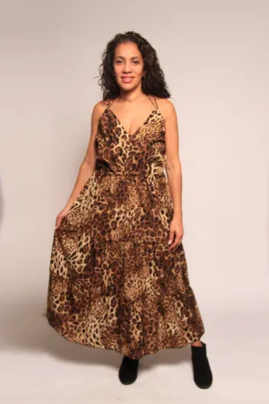 Leopard Printed Maxi Dress