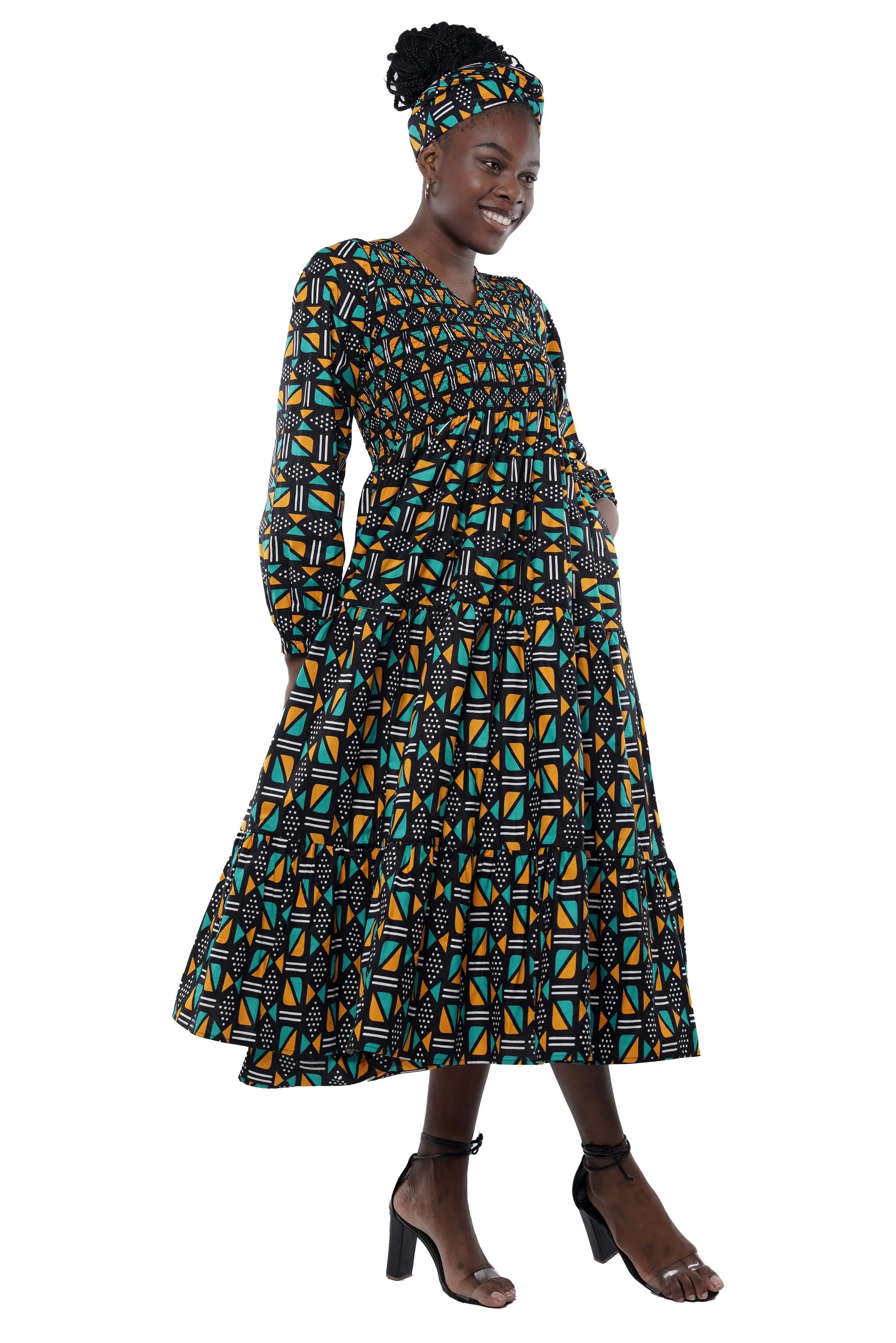 Long Maxi Smocked Tier Dress