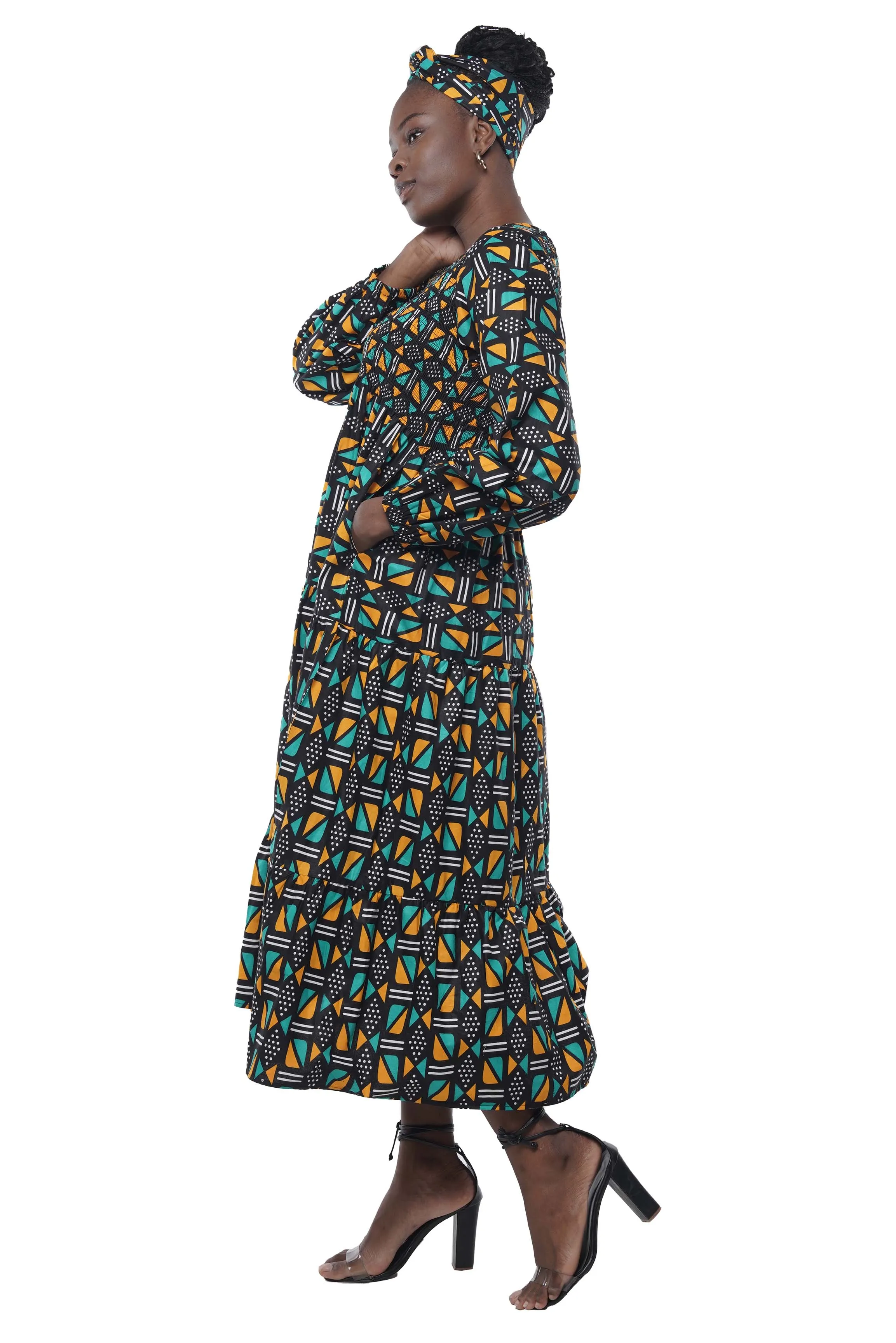 Long Maxi Smocked Tier Dress