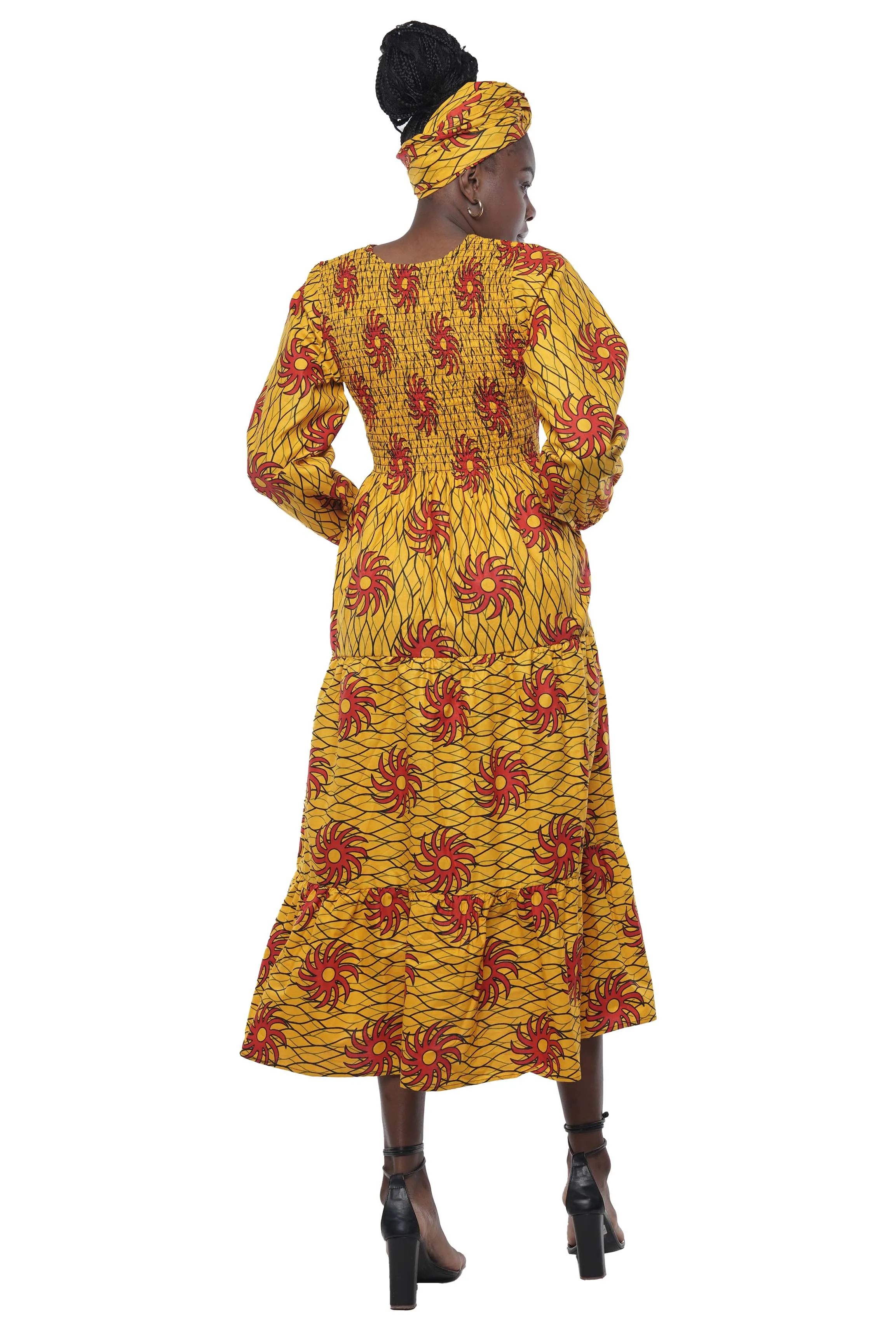 Long Maxi Smoked Tier Dress