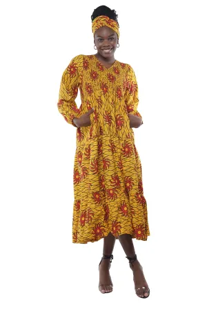 Long Maxi Smoked Tier Dress