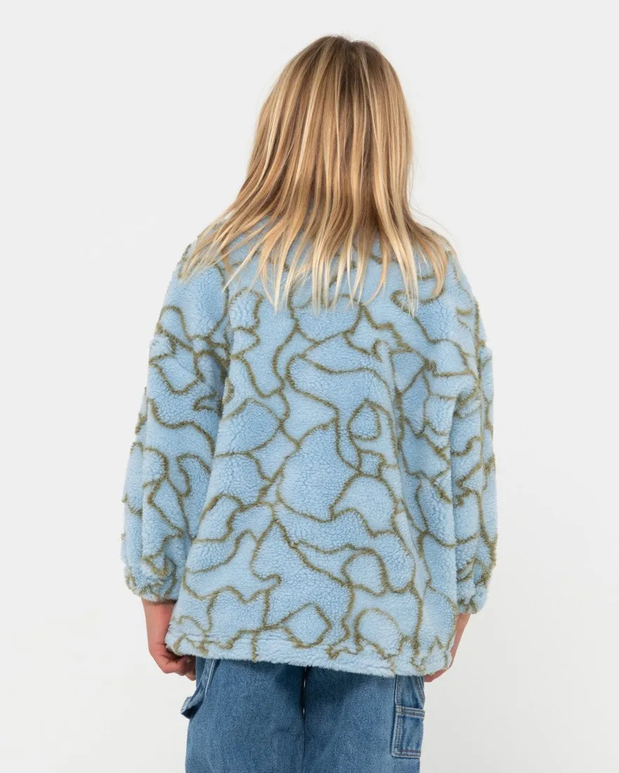 Low Tides Zip Through Sherpa Fleece Girl