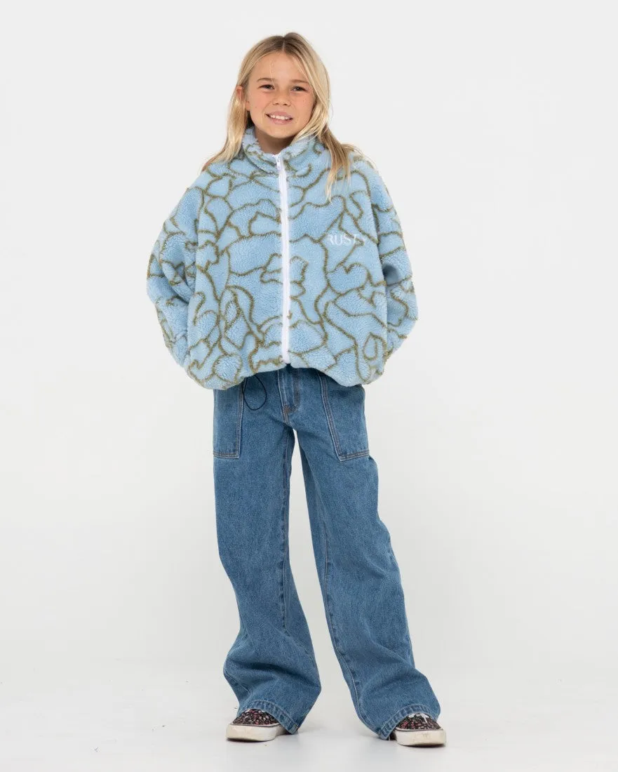 Low Tides Zip Through Sherpa Fleece Girl