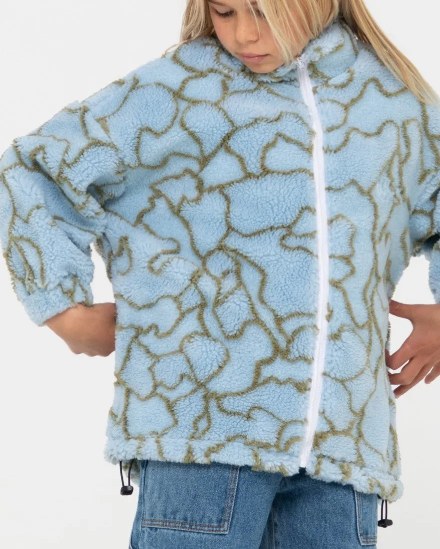Low Tides Zip Through Sherpa Fleece Girl