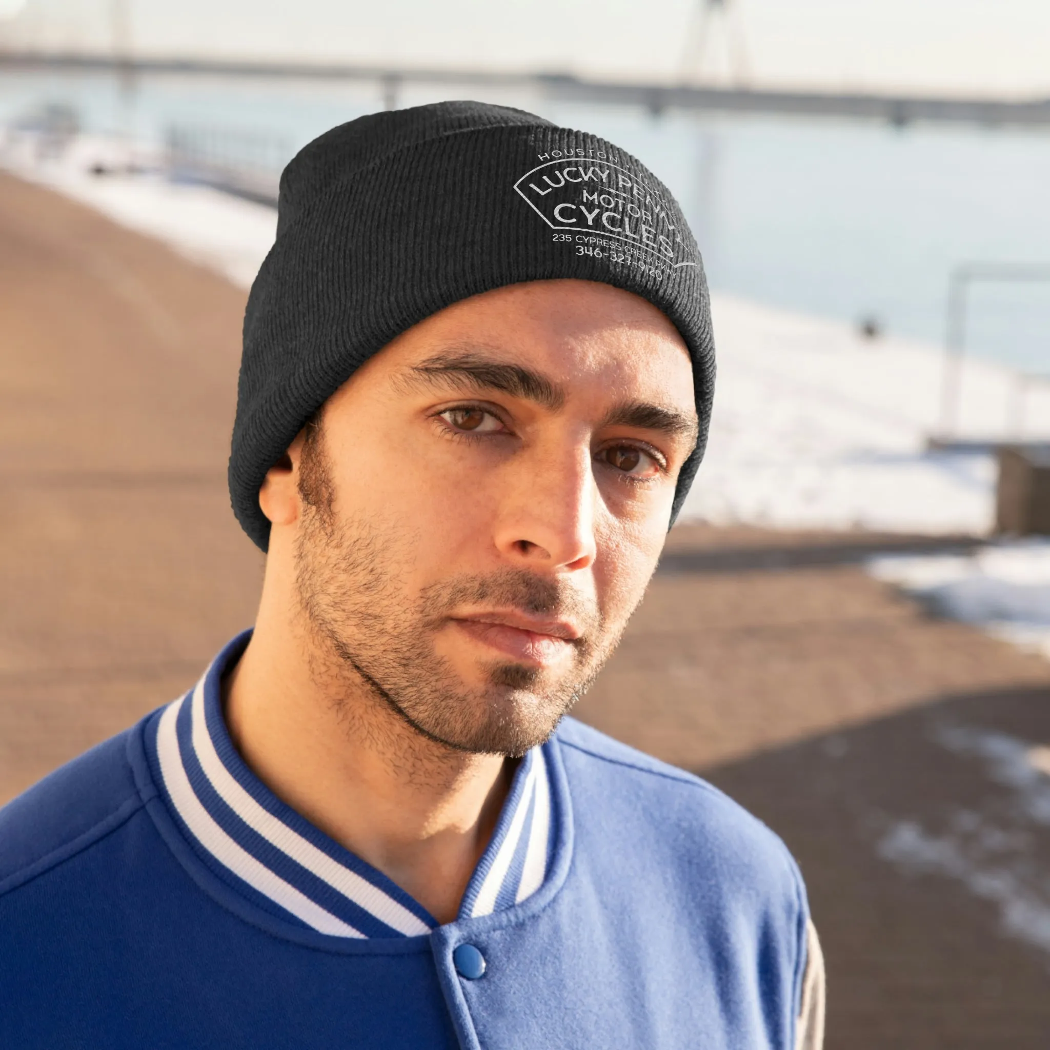 Lucky Penny Cycles Houston Knit Beanie