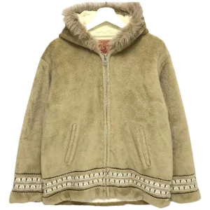 [M] A Bathing Ape Bape Foot Soldier Fleece Eskimo Jacket Beige