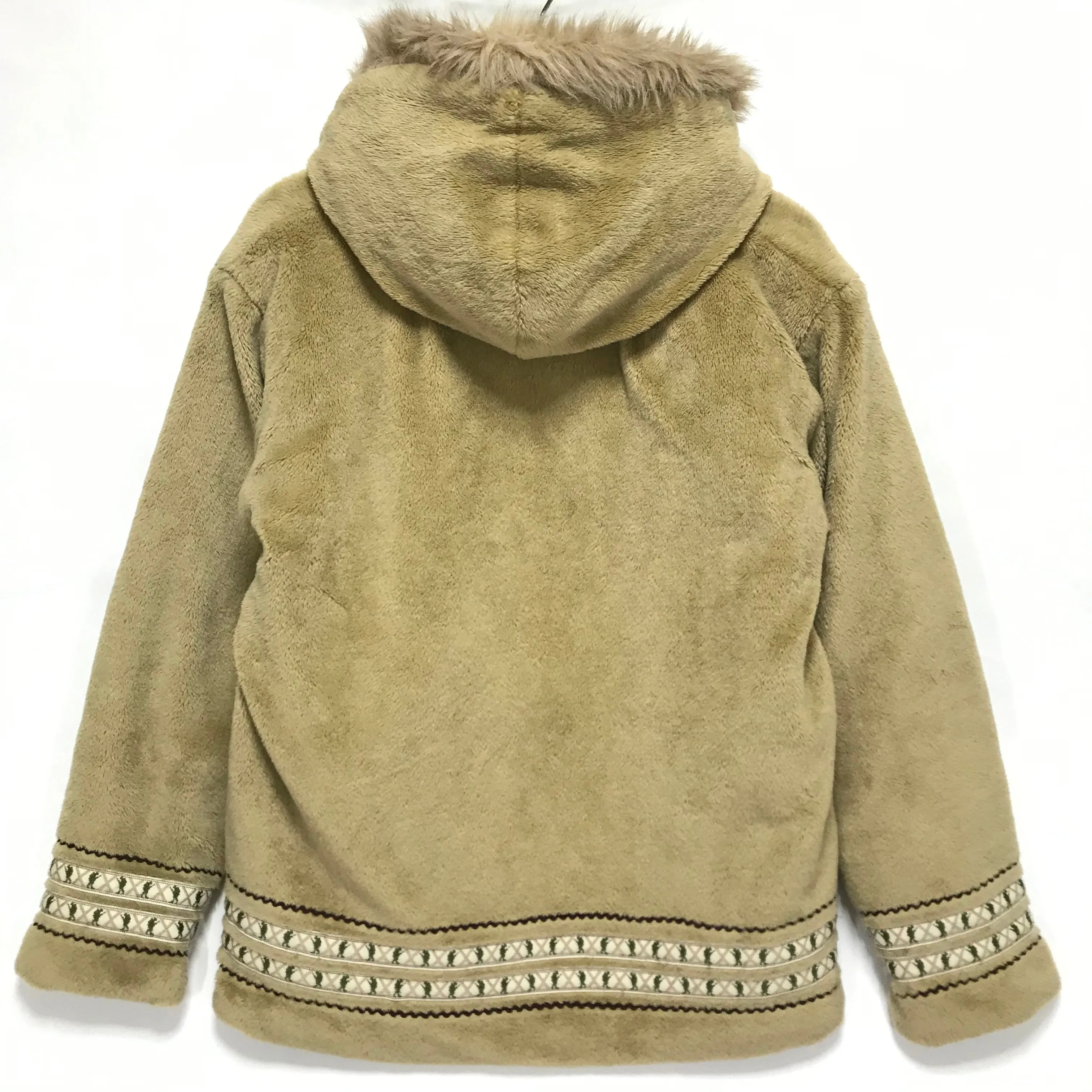 [M] A Bathing Ape Bape Foot Soldier Fleece Eskimo Jacket Beige
