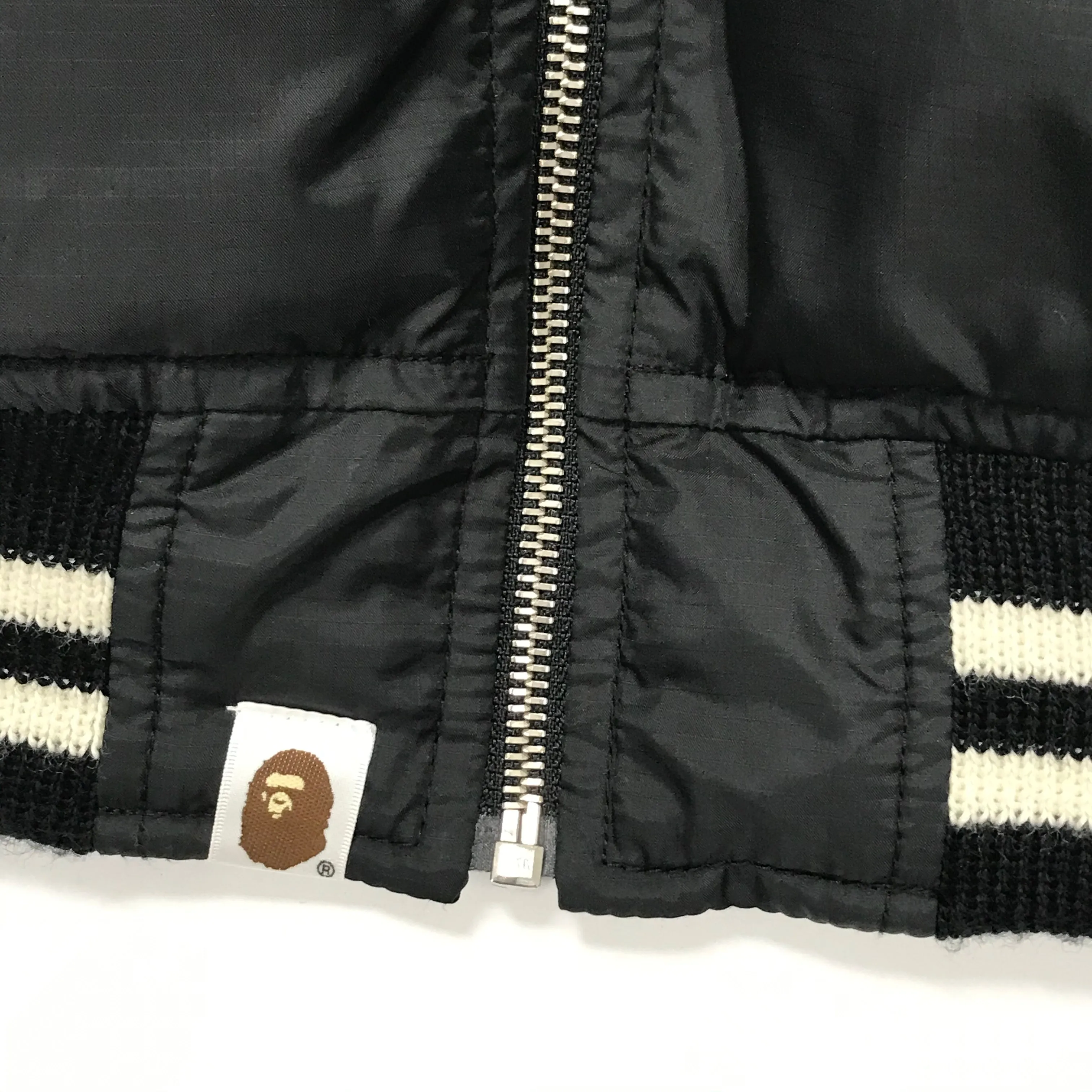 [M] A Bathing Ape Bape Sta Quilted Reversible Vest Black