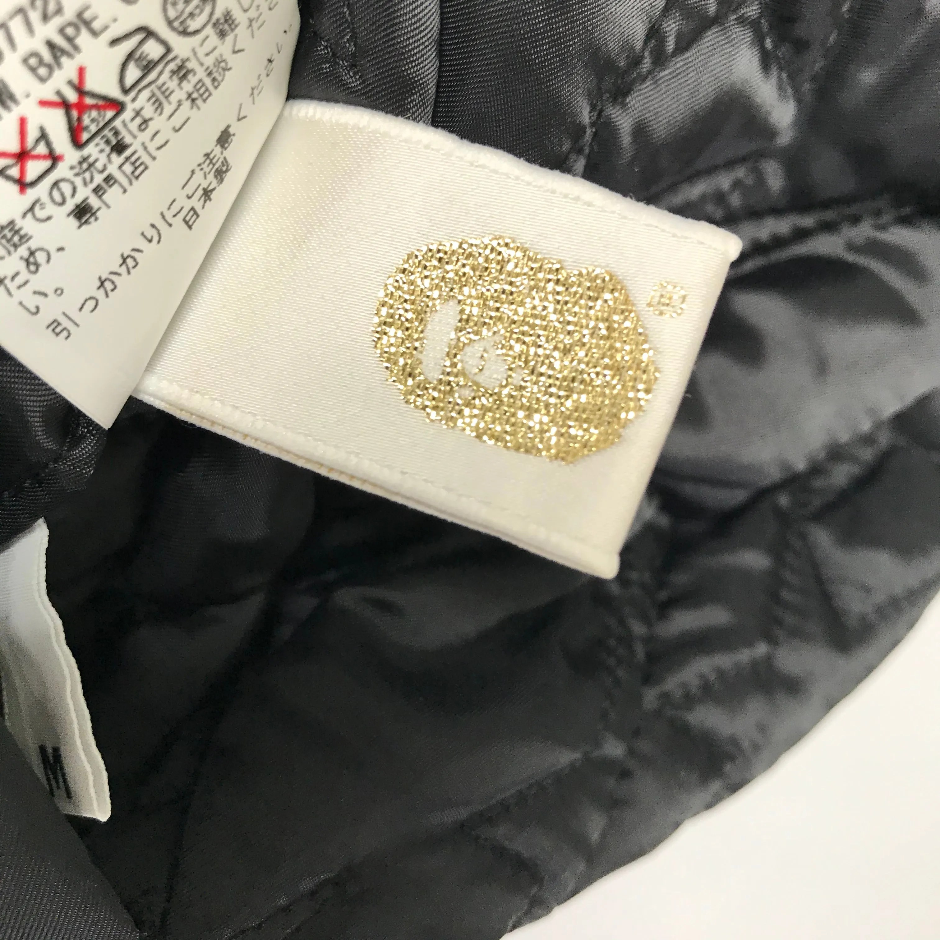 [M] A Bathing Ape Bape Sta Quilted Reversible Vest Black