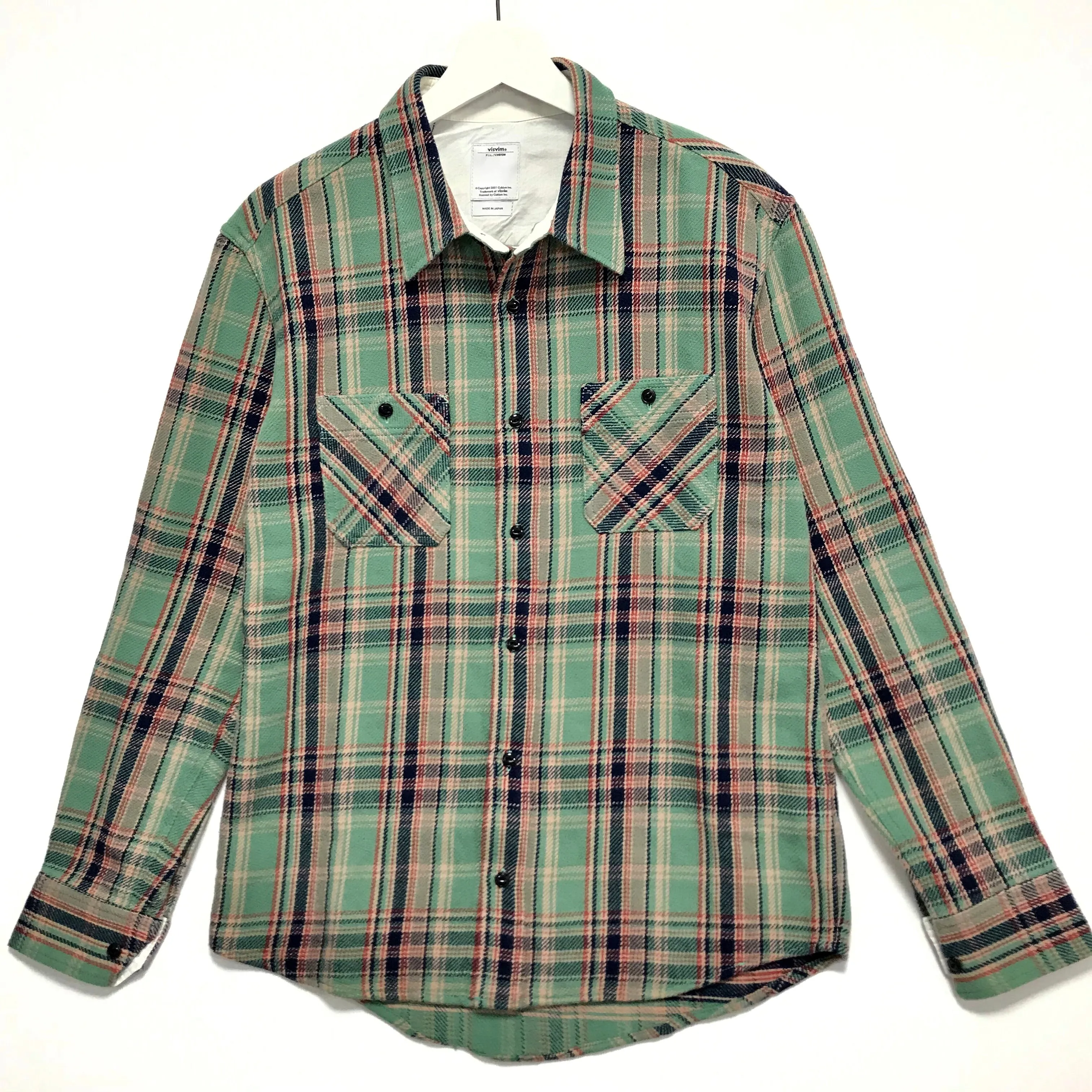 [M] Visvim 10AW Black Elk Flannel Shirt L/S Green