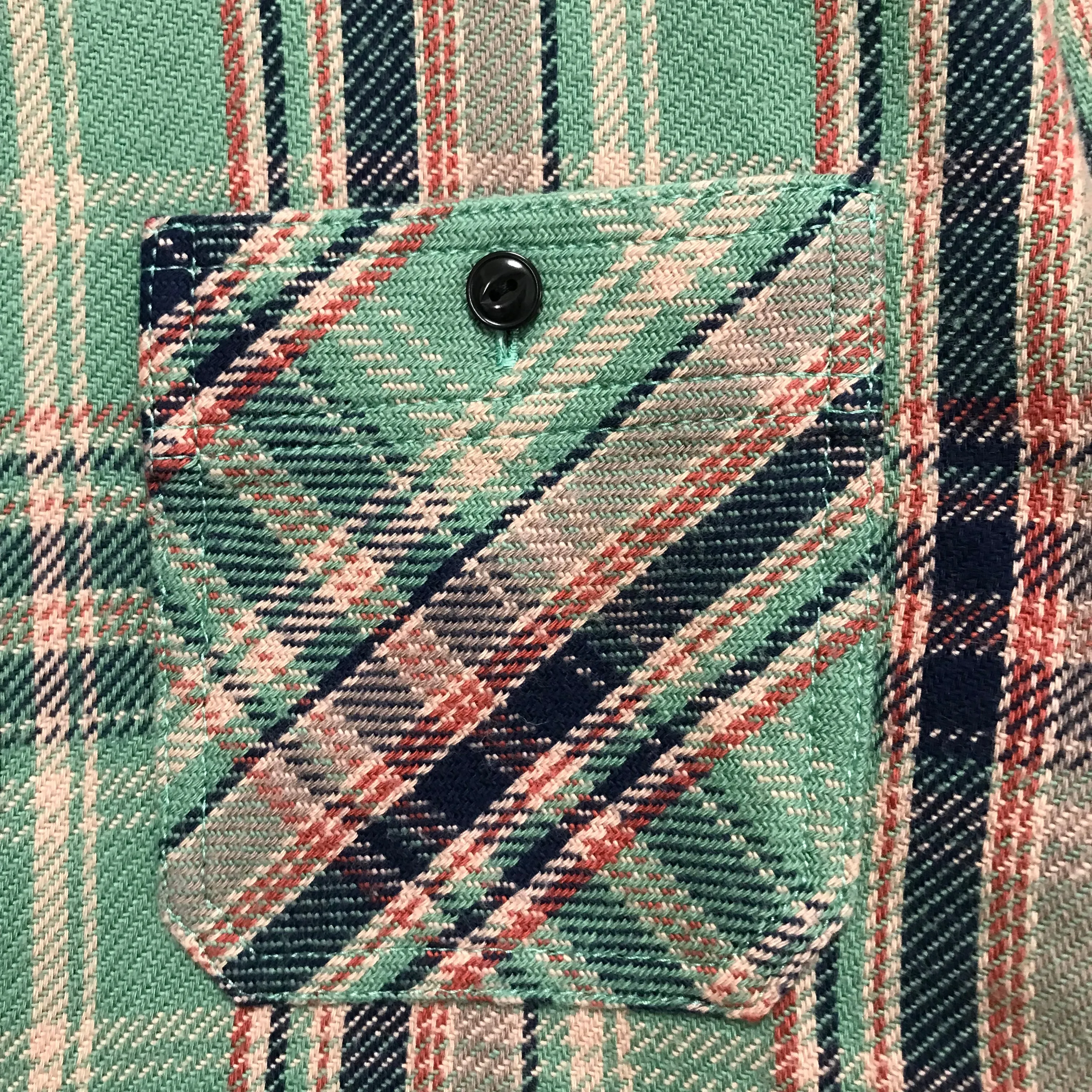 [M] Visvim 10AW Black Elk Flannel Shirt L/S Green