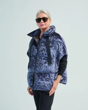 marbled velvet quilted vest