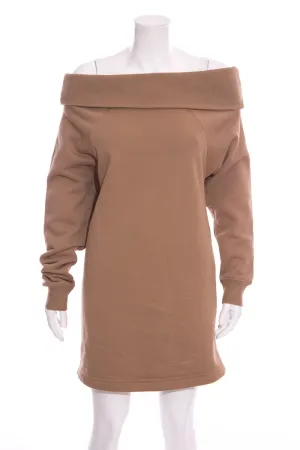 Marissa Webb Tan Off Shoulder Sweater Dress SZ S