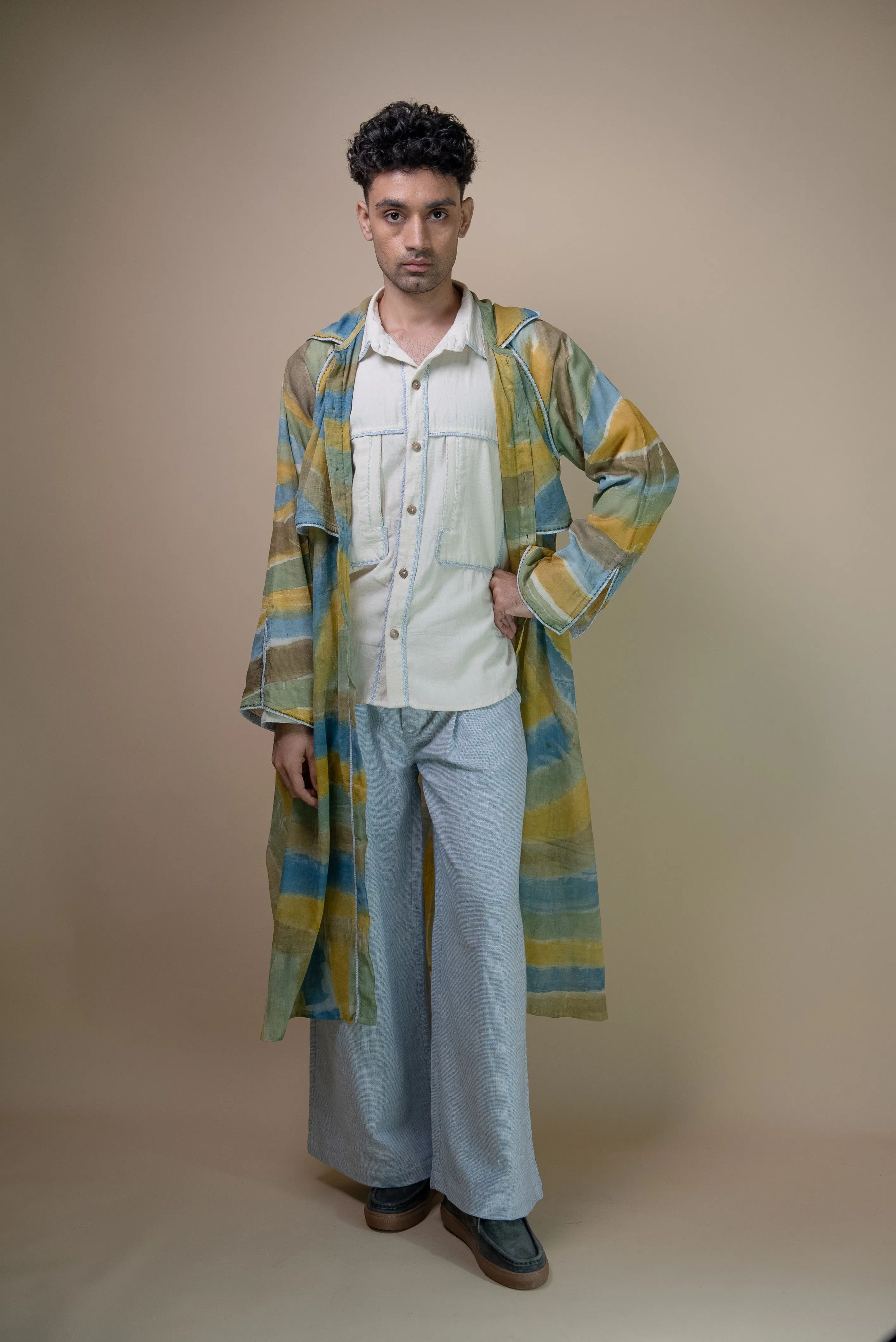 Meadows Unisex Handpainted Trench