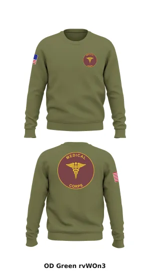 Medical Corps Store 1 Core Men's Crewneck Performance Sweatshirt - rvWOn3