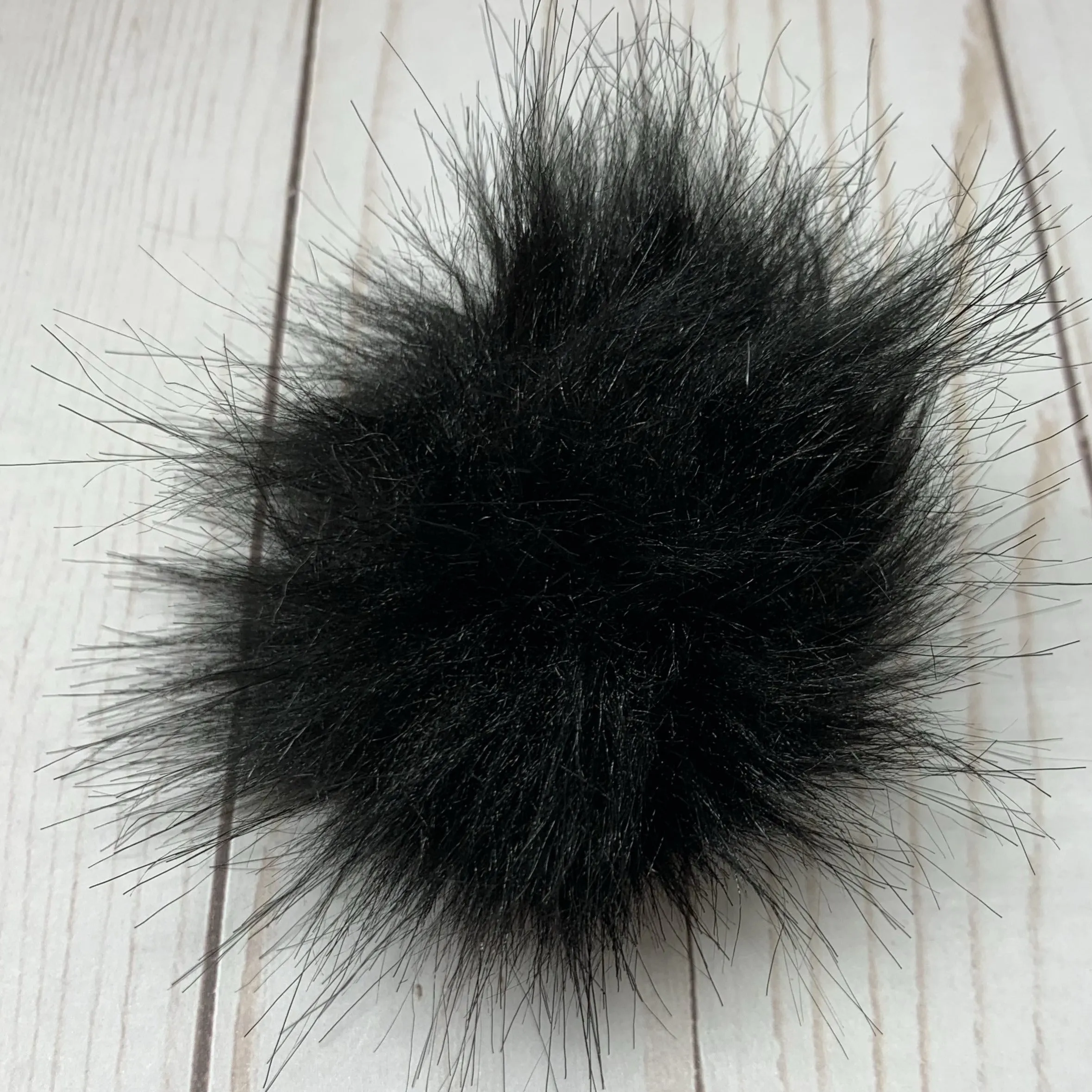 Medium Faux Fur Snap On Pom Poms