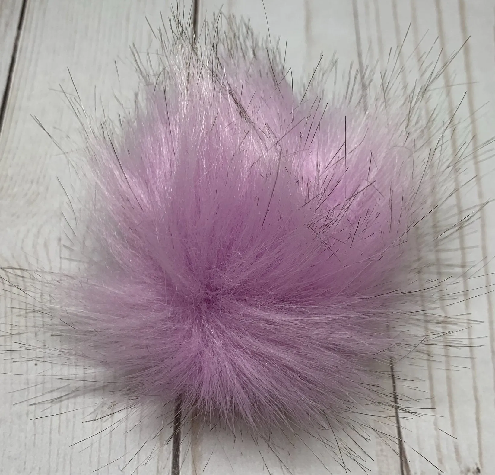 Medium Faux Fur Snap On Pom Poms