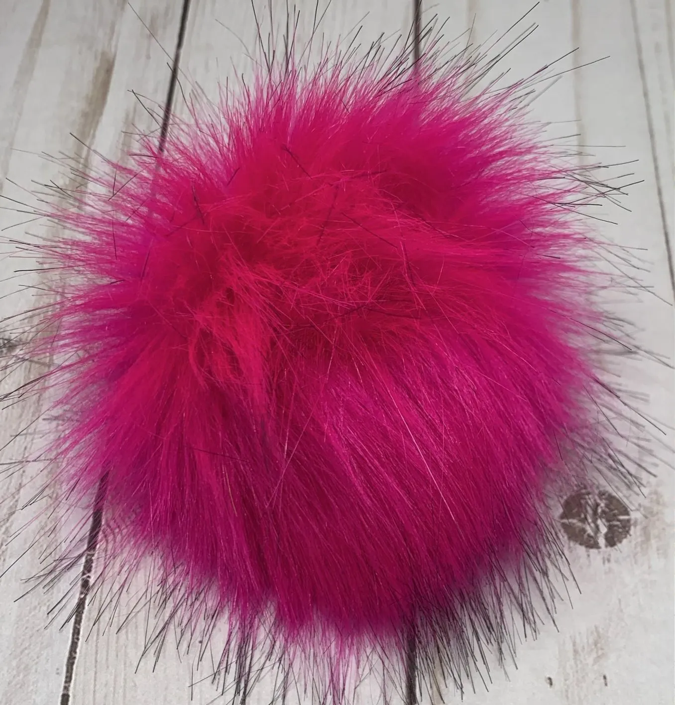 Medium Faux Fur Snap On Pom Poms