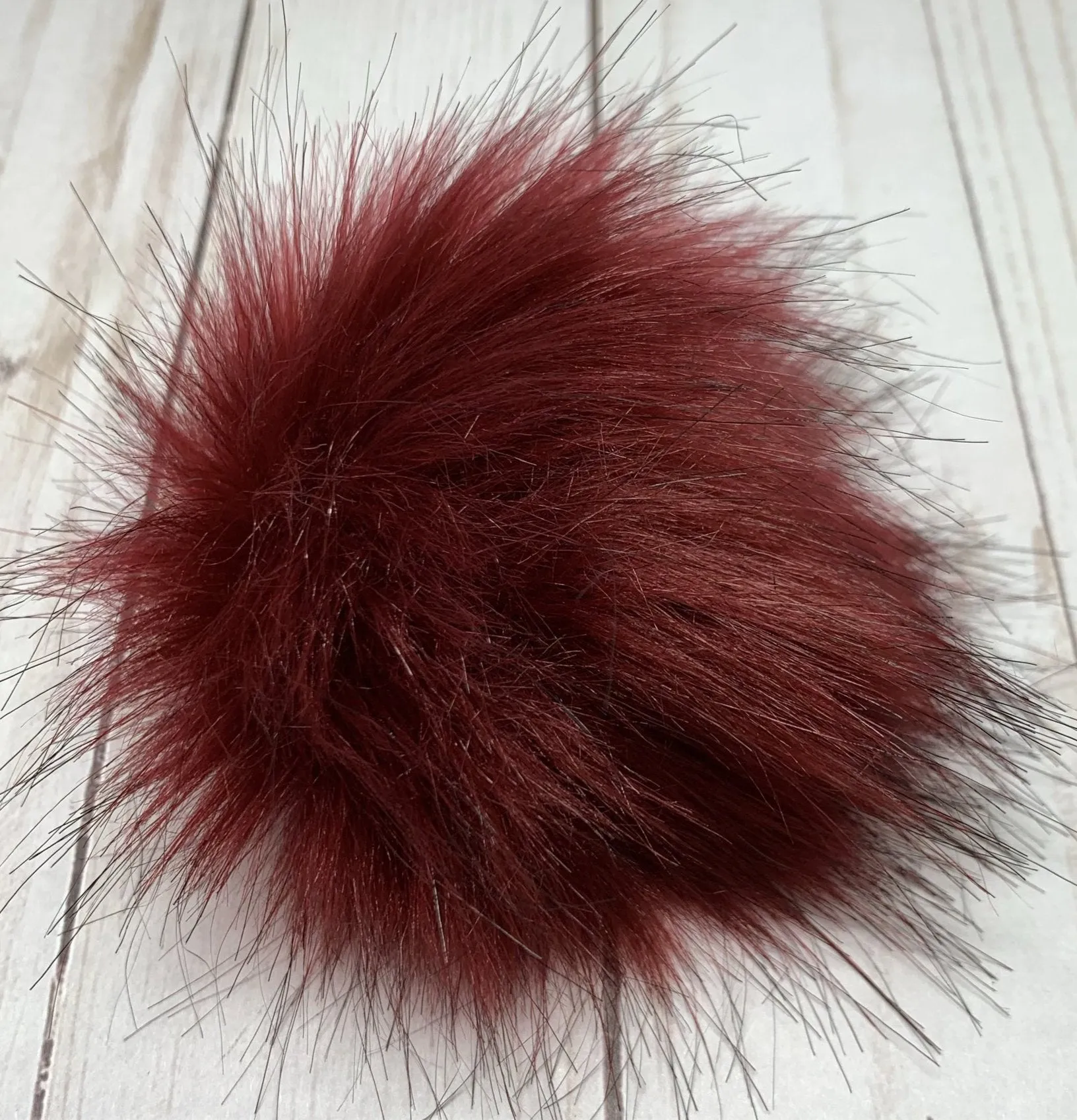 Medium Faux Fur Snap On Pom Poms