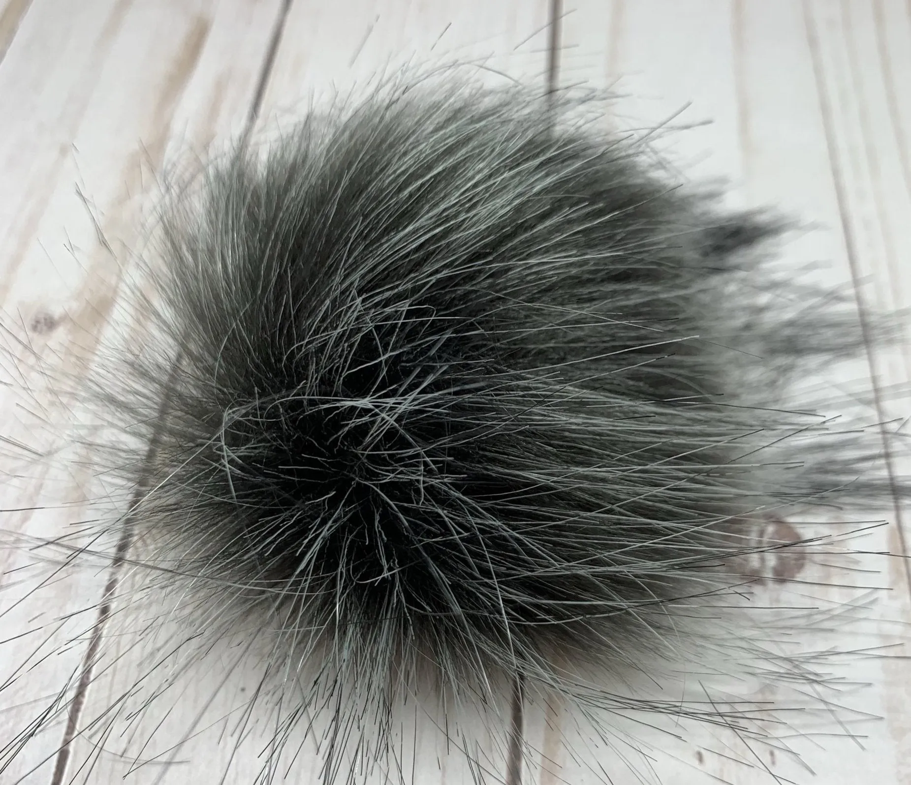 Medium Faux Fur Snap On Pom Poms