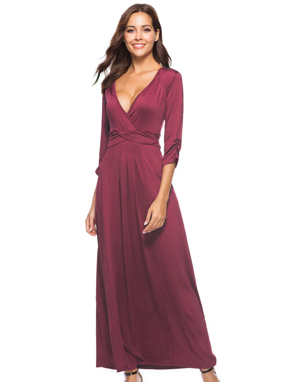 Milk Silk Stitching Nightclub Large Size Dress