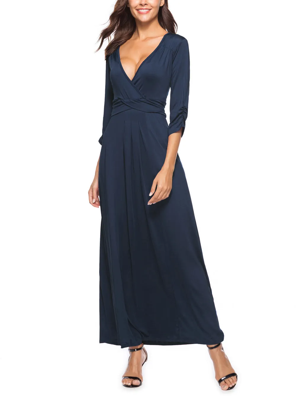 Milk Silk Stitching Nightclub Large Size Dress
