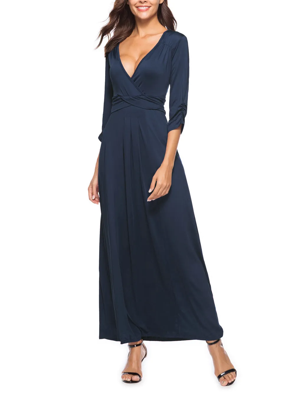 Milk Silk Stitching Nightclub Large Size Dress