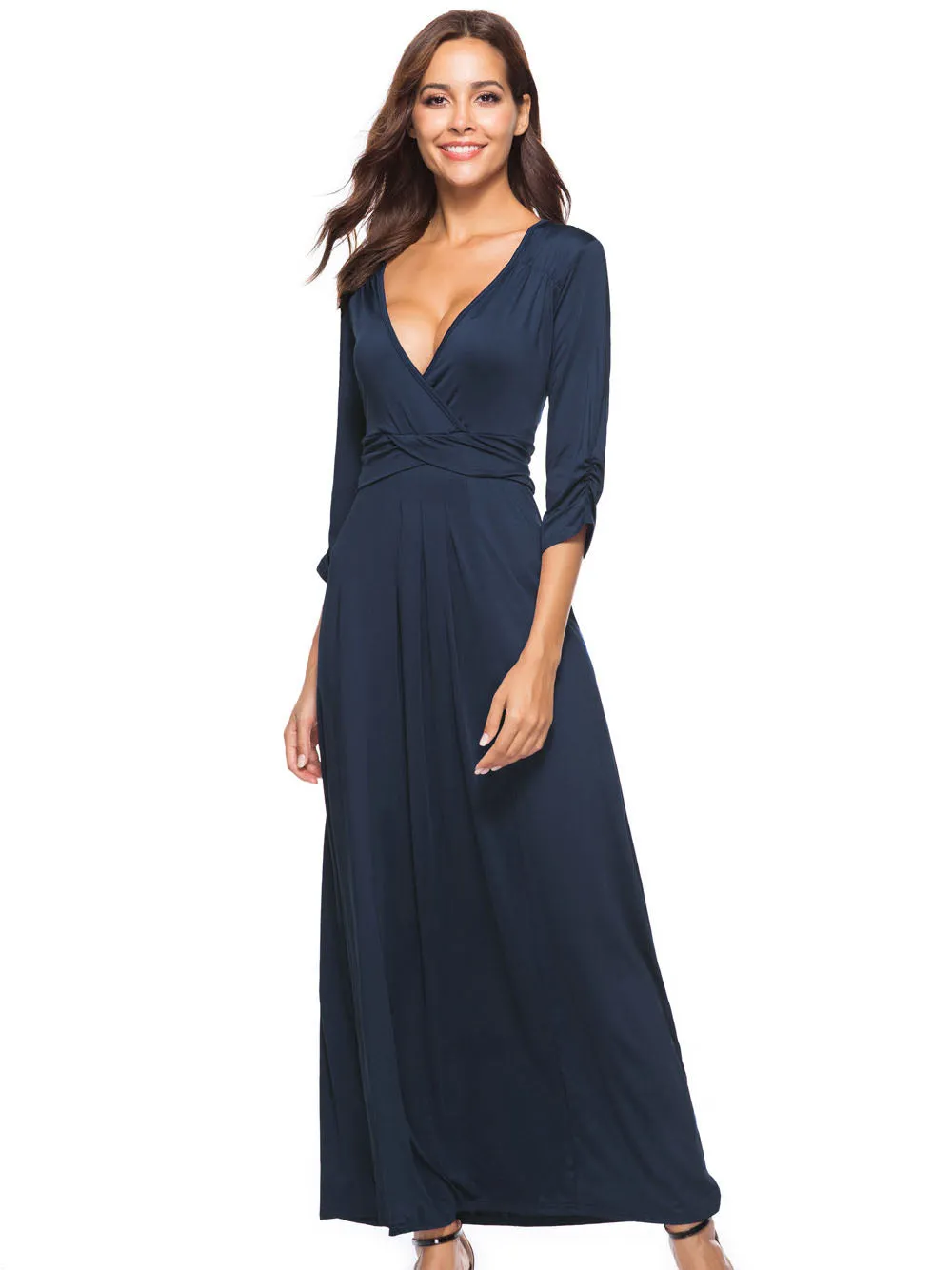 Milk Silk Stitching Nightclub Large Size Dress