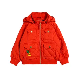 Mini Rodini Red Cherry Quilted Jacket - Retired