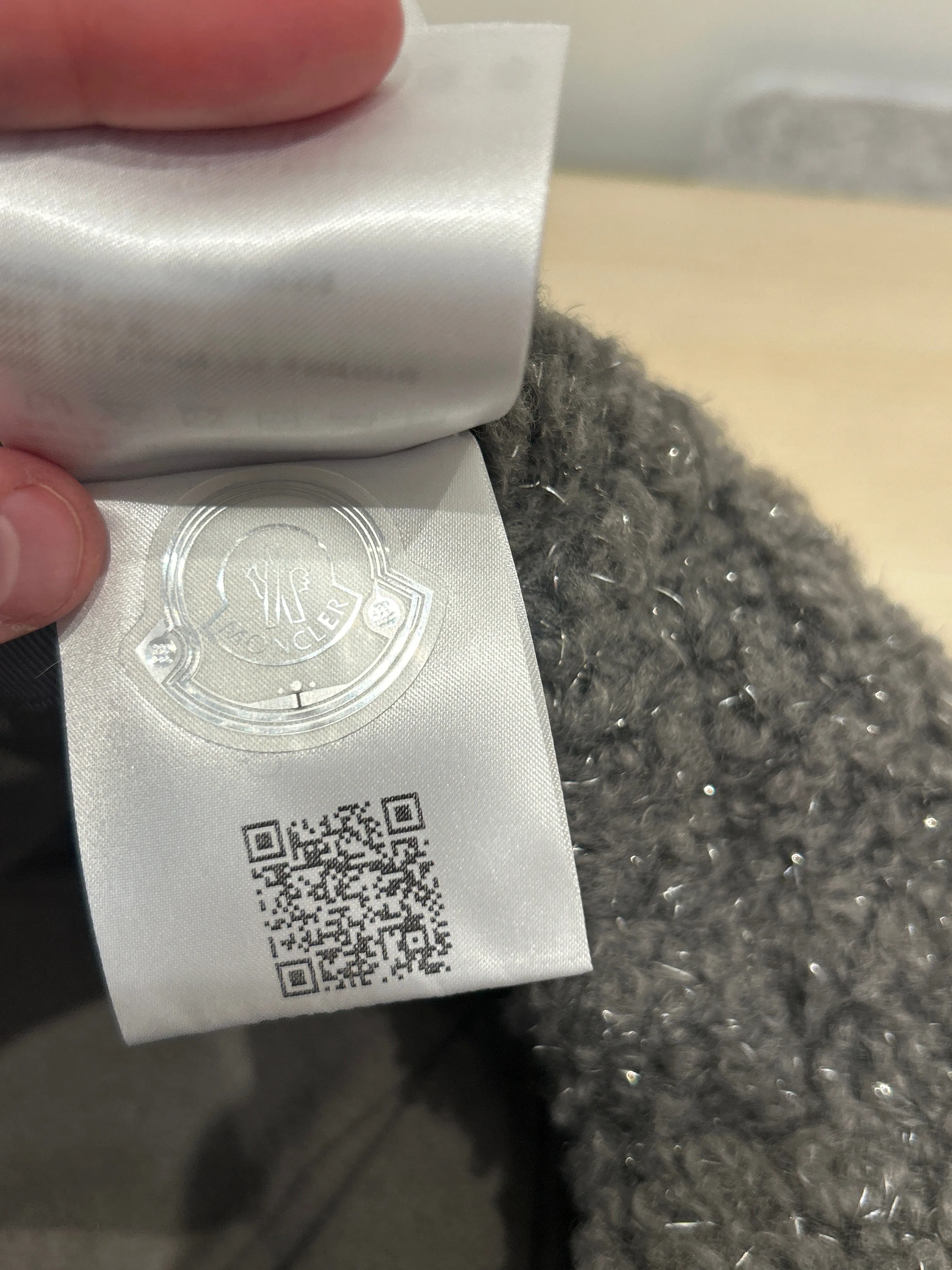 Moncler Grey Faux Fur Baseball Hat
