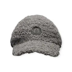 Moncler Grey Faux Fur Baseball Hat