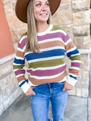 Mulberry Mist Colorblock Sweater