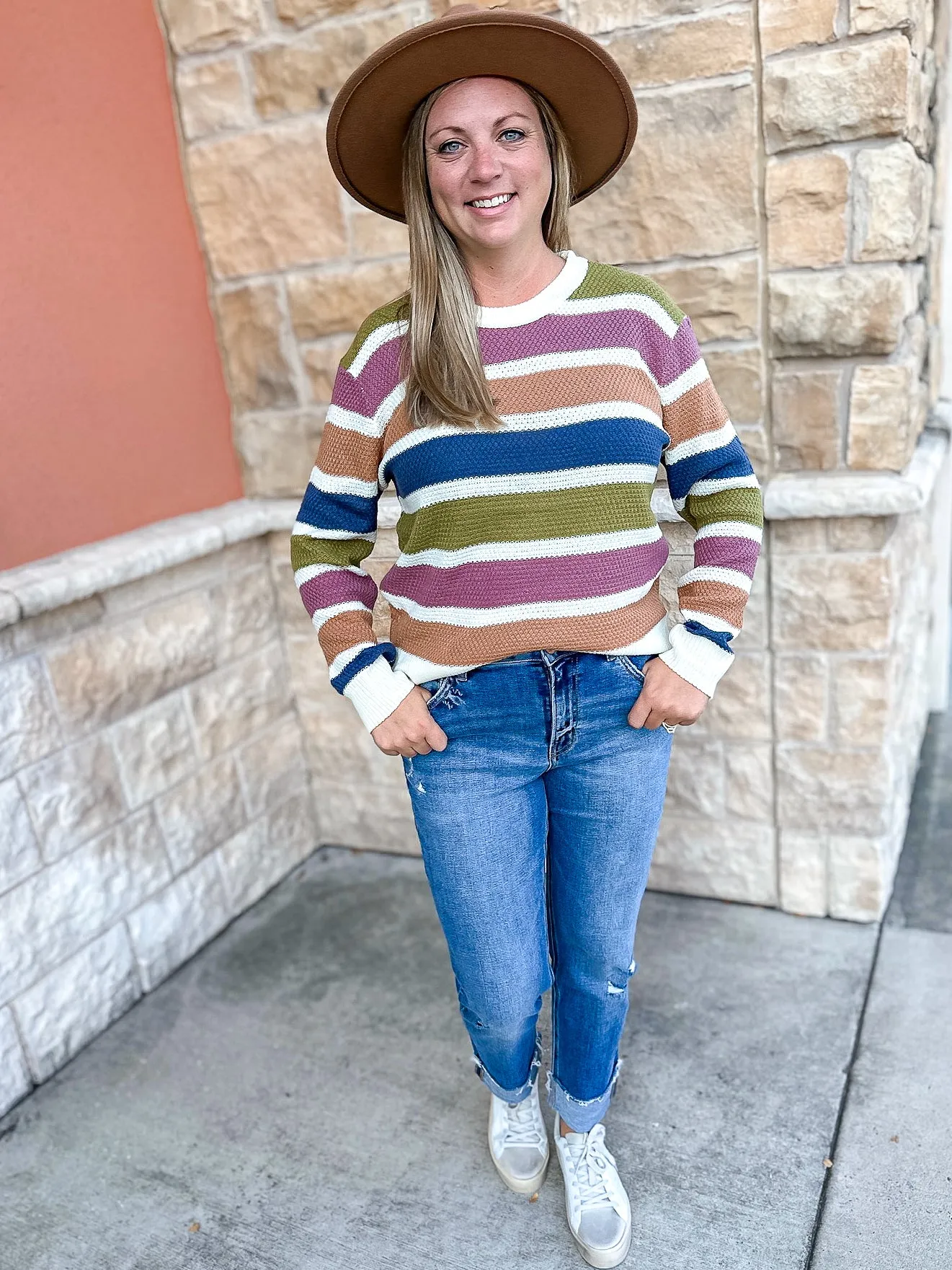 Mulberry Mist Colorblock Sweater