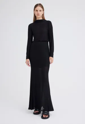 Naya Italian Jersey Skirt - Black