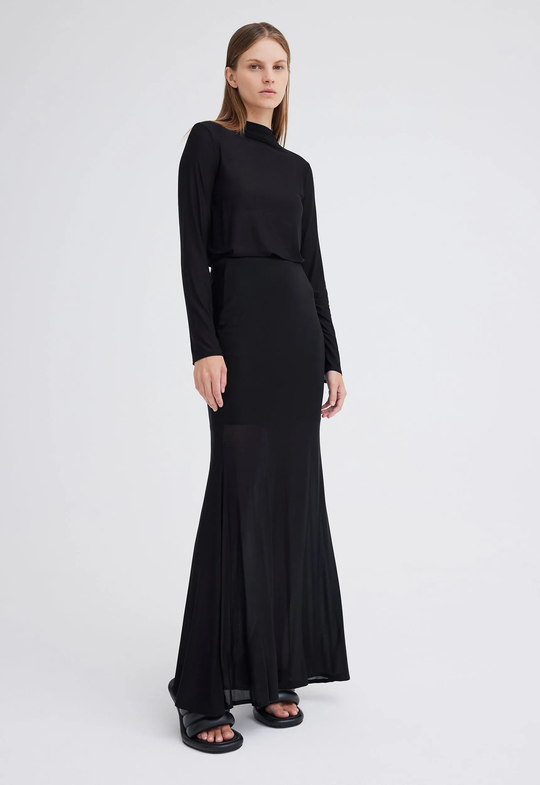 Naya Italian Jersey Skirt - Black