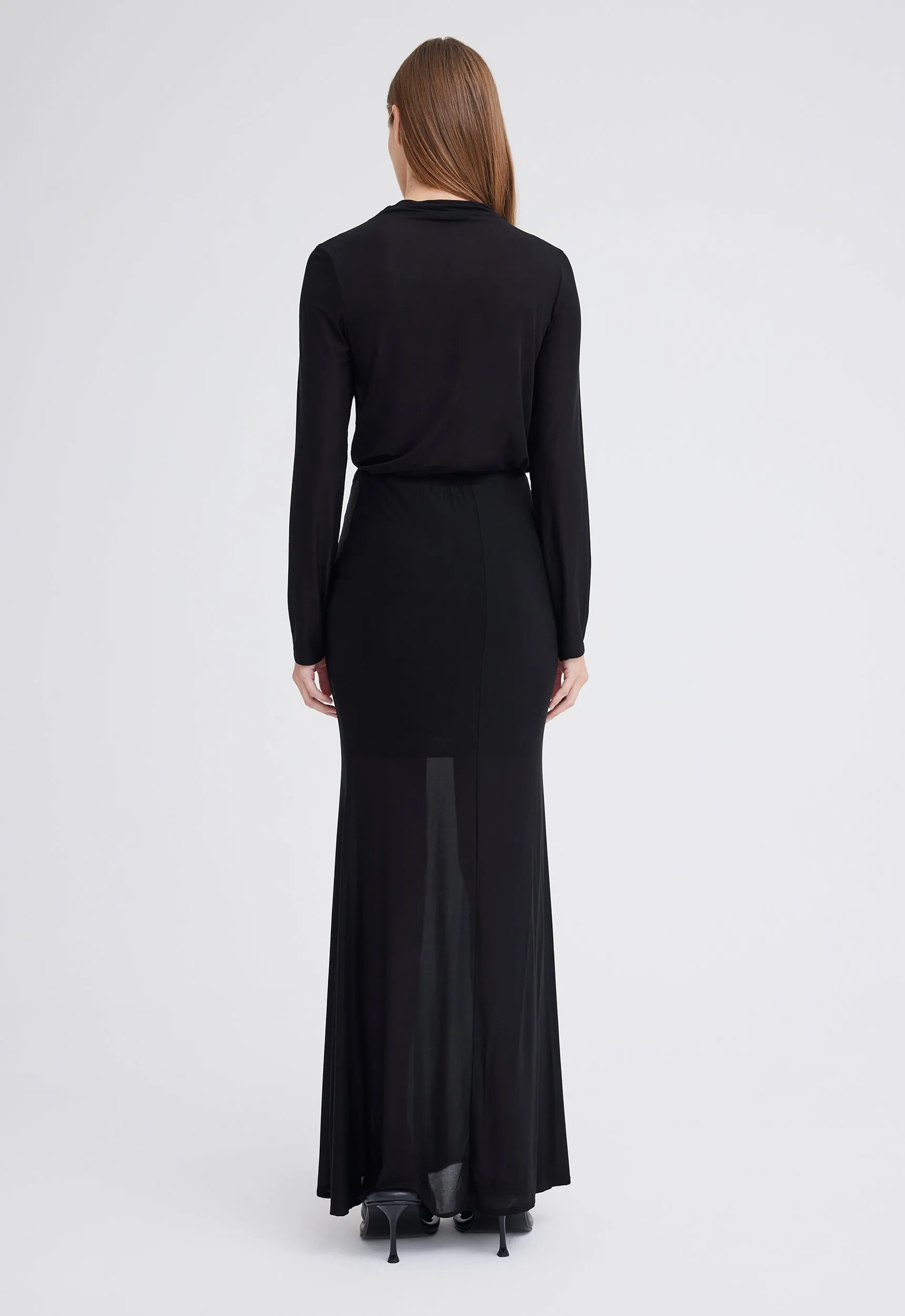 Naya Italian Jersey Skirt - Black
