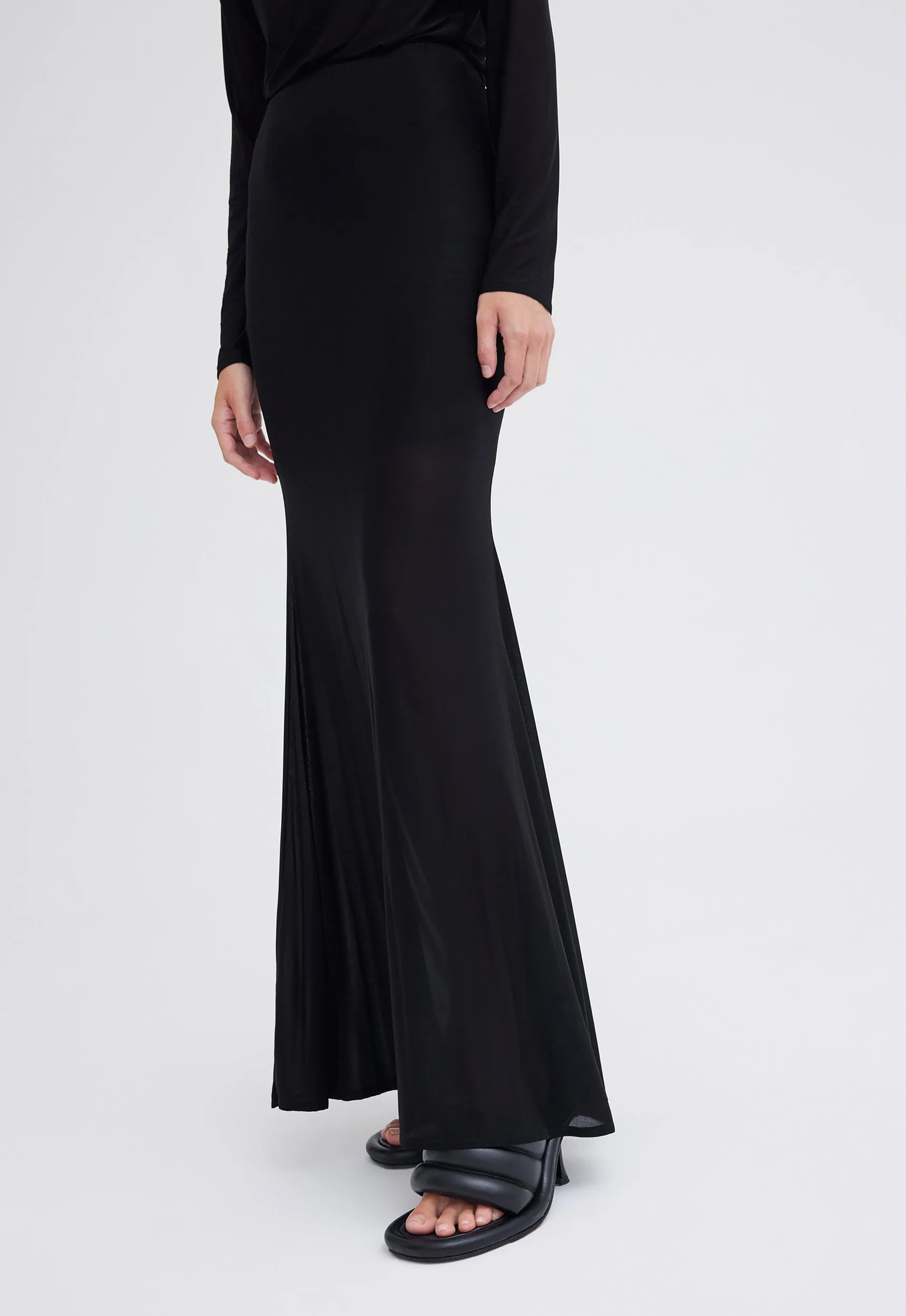 Naya Italian Jersey Skirt - Black