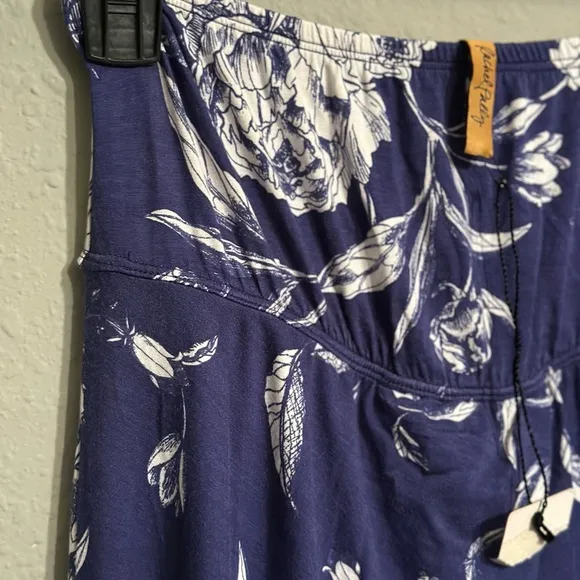 New Rachel Pally Strapless  blue Floral Maxi Dress