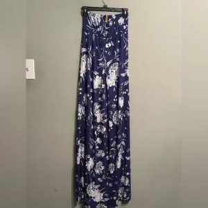 New Rachel Pally Strapless  blue Floral Maxi Dress