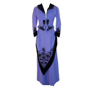 NOLAN MILLER  Purple and Black Lace Poker Alice Costume, Skirt Set