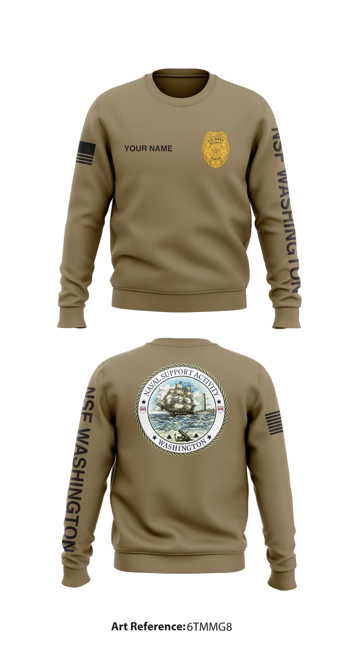 NSF Washington Store 1 Core Men's Crewneck Performance Sweatshirt - 6TMMG8