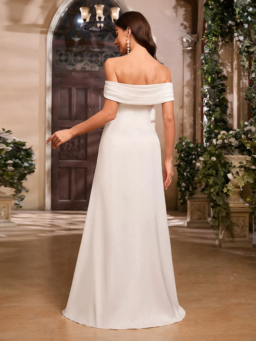 Off Shoulder Sleeveless Elegant Maxi Bodycon Dress HB00391