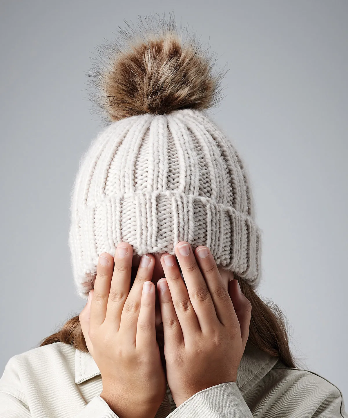 Oh Dorothy Infant & Junior Fur Pom Pom Chunky Beanie - 5 colours available