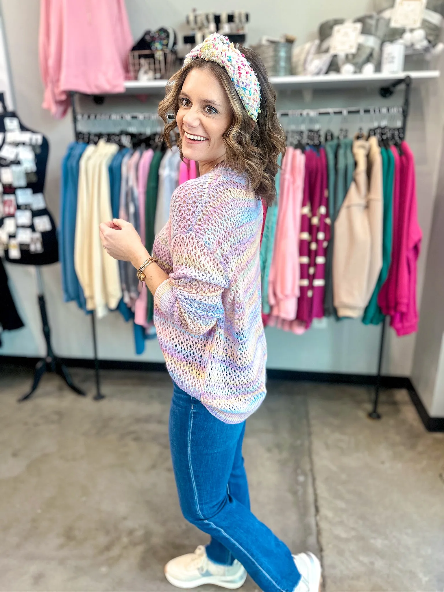 Ollie Open Knit Crochet Sweater