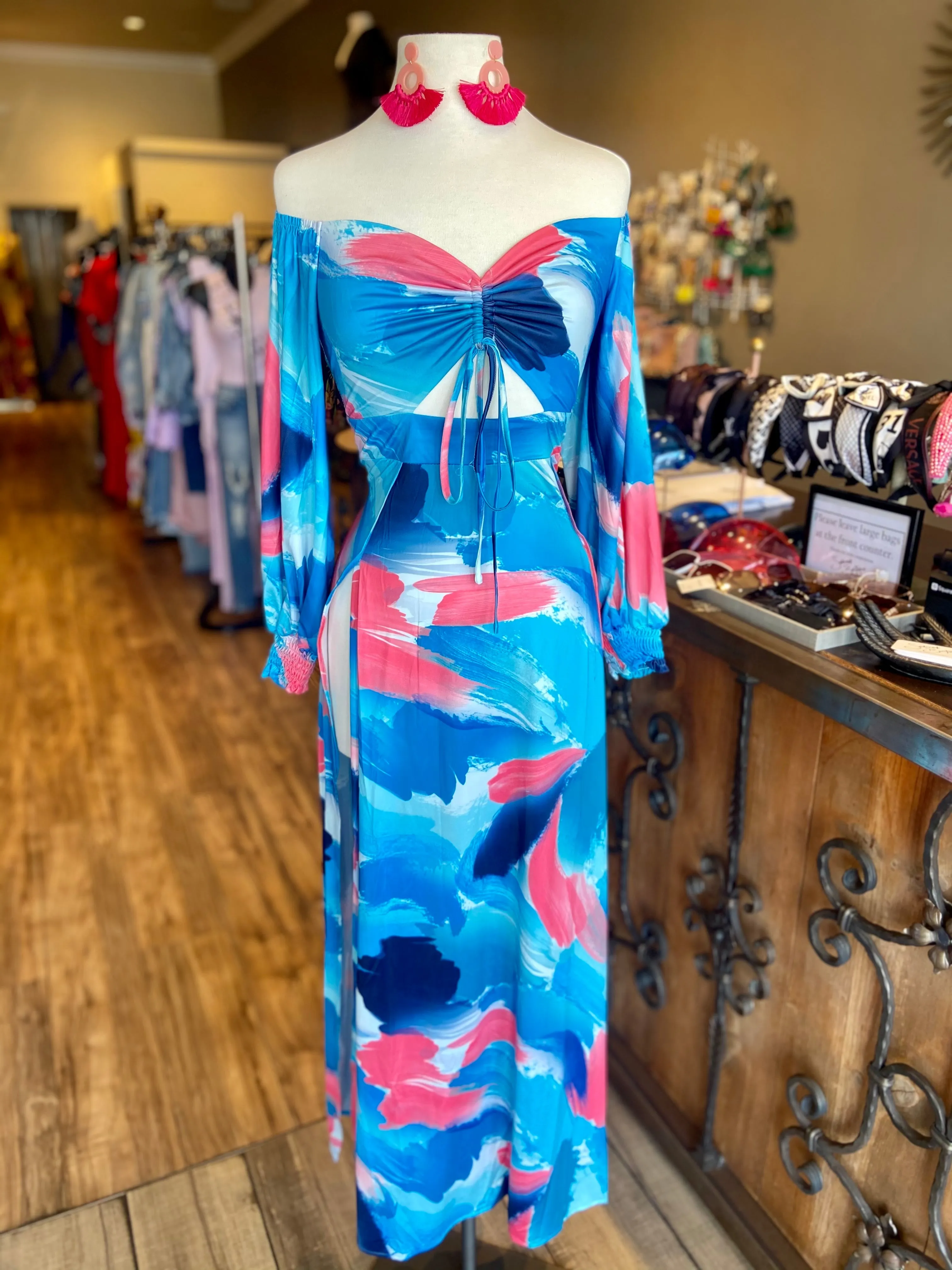 O/S Keyhole Slit Dress FINAL SALE