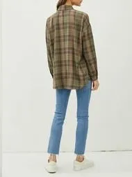 Oversize Flannel Buttondown - Khaki