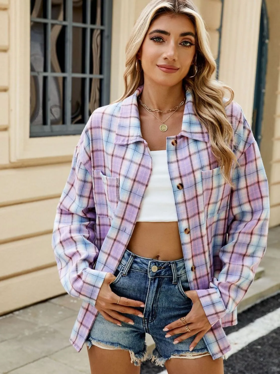 Paige Plaid Long Sleeve Flannel