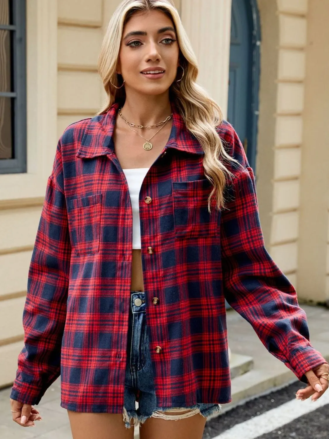 Paige Plaid Long Sleeve Flannel